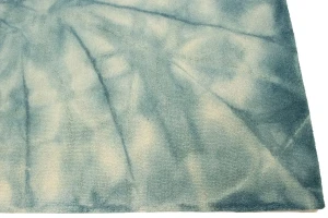 Dark Teal Tie-Dye 5X8 Hand-Tufted Modern Rug