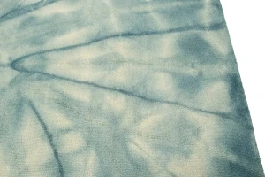Dark Teal Tie-Dye 5X8 Hand-Tufted Modern Rug