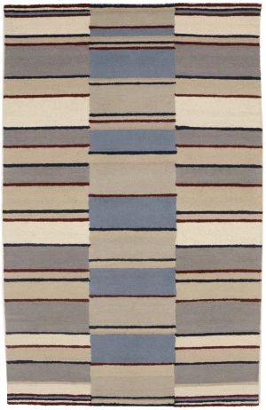 Multicolored Stripes 5X8 Hand-Tufted Modern Rug