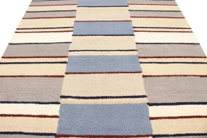Multicolored Stripes 5X8 Hand-Tufted Modern Rug