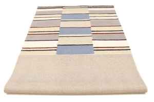Multicolored Stripes 5X8 Hand-Tufted Modern Rug