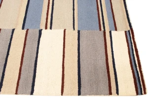 Multicolored Stripes 5X8 Hand-Tufted Modern Rug