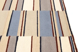 Multicolored Stripes 5X8 Hand-Tufted Modern Rug