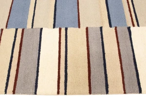 Multicolored Stripes 5X8 Hand-Tufted Modern Rug