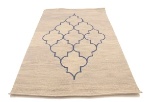 Beige Trellis 5X8 Hand-Tufted Modern Rug