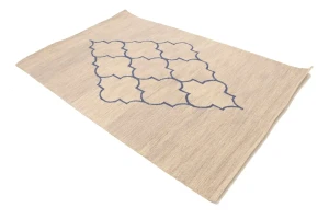 Beige Trellis 5X8 Hand-Tufted Modern Rug