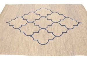 Beige Trellis 5X8 Hand-Tufted Modern Rug