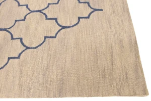 Beige Trellis 5X8 Hand-Tufted Modern Rug