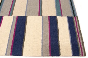 Multicolored Stripes 5X8 Hand-Tufted Modern Rug