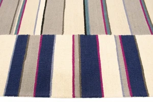 Multicolored Stripes 5X8 Hand-Tufted Modern Rug