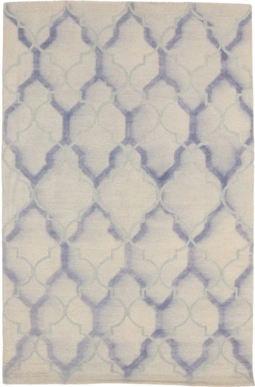 Cream Trellis 5X8 Hand-Tufted Modern Rug