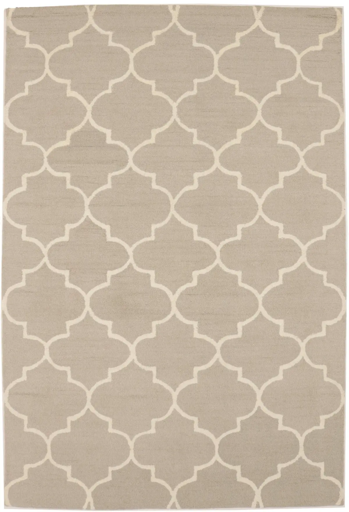 Cream & Beige Trellis 5X8 Hand-Tufted Modern Rug