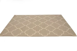 Cream & Beige Trellis 5X8 Hand-Tufted Modern Rug