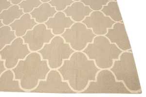 Cream & Beige Trellis 5X8 Hand-Tufted Modern Rug