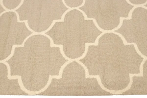 Cream & Beige Trellis 5X8 Hand-Tufted Modern Rug