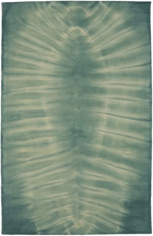 Green Tie-Dye 5X8 Hand-Tufted Modern Rug