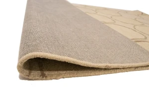 Cream & Brown Abstract 5X8 Hand-Tufted Modern Rug
