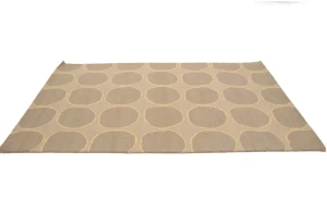 Beige Abstract 5X8 Hand-Tufted Modern Rug