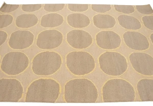 Beige Abstract 5X8 Hand-Tufted Modern Rug