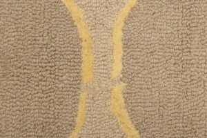 Beige Abstract 5X8 Hand-Tufted Modern Rug