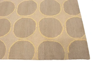 Beige Abstract 5X8 Hand-Tufted Modern Rug