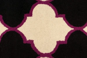 Fuchsia & Black Trellis 5X8 Hand-Tufted Modern Rug
