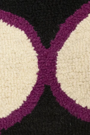 Fuchsia & Black Trellis 5X8 Hand-Tufted Modern Rug
