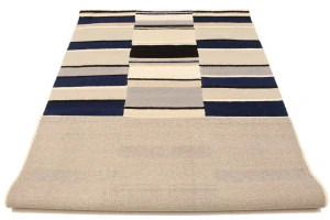 Multicolored Stripes 5X8 Hand-Tufted Modern Rug