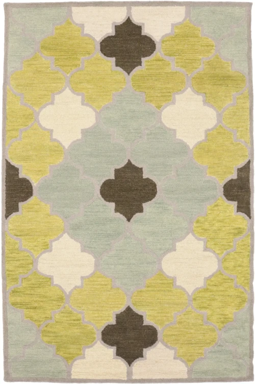 Multicolored Trellis 5X8 Hand-Tufted Modern Rug