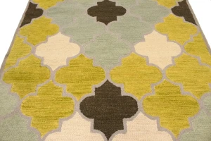 Multicolored Trellis 5X8 Hand-Tufted Modern Rug