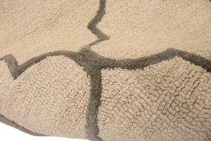 Cream & Brown Trellis 5X8 Hand-Tufted Modern Rug