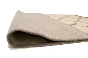 Cream & Brown Trellis 5X8 Hand-Tufted Modern Rug