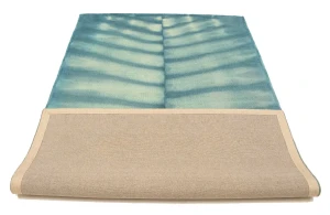 Teal Tie-Dye 5X8 Hand-Tufted Modern Rug