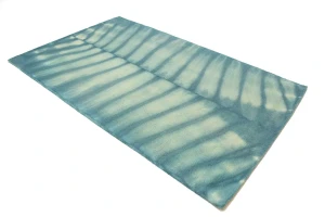 Teal Tie-Dye 5X8 Hand-Tufted Modern Rug