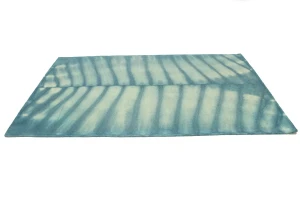Teal Tie-Dye 5X8 Hand-Tufted Modern Rug
