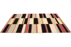 Multicolored Stripes 5X8 Hand-Tufted Modern Rug