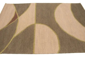 Multicolored Abstract 5X8 Hand-Tufted Modern Rug