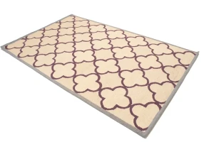 Cream Trellis 5X8 Hand-Tufted Modern Rug