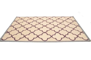 Cream Trellis 5X8 Hand-Tufted Modern Rug