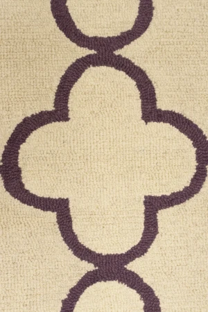 Cream Trellis 5X8 Hand-Tufted Modern Rug