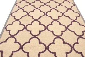 Cream Trellis 5X8 Hand-Tufted Modern Rug