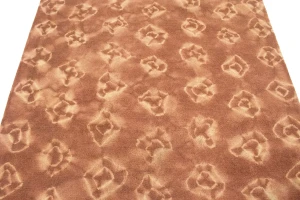 Rusty Brown Tie-Dye 5X8 Hand-Tufted Modern Rug