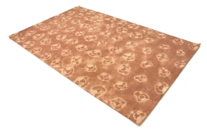 Rusty Brown Tie-Dye 5X8 Hand-Tufted Modern Rug