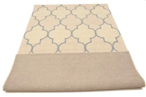 Cream & Gray Trellis 5X8 Hand-Tufted Modern Rug