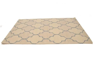 Cream & Gray Trellis 5X8 Hand-Tufted Modern Rug