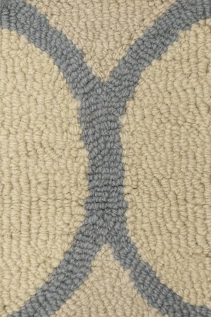 Cream & Gray Trellis 5X8 Hand-Tufted Modern Rug