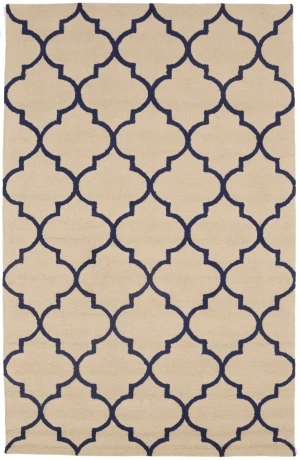 Cream Trellis 5X8 Hand-Tufted Modern Rug