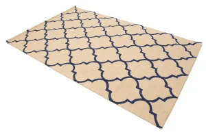 Cream Trellis 5X8 Hand-Tufted Modern Rug