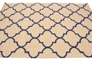 Cream Trellis 5X8 Hand-Tufted Modern Rug