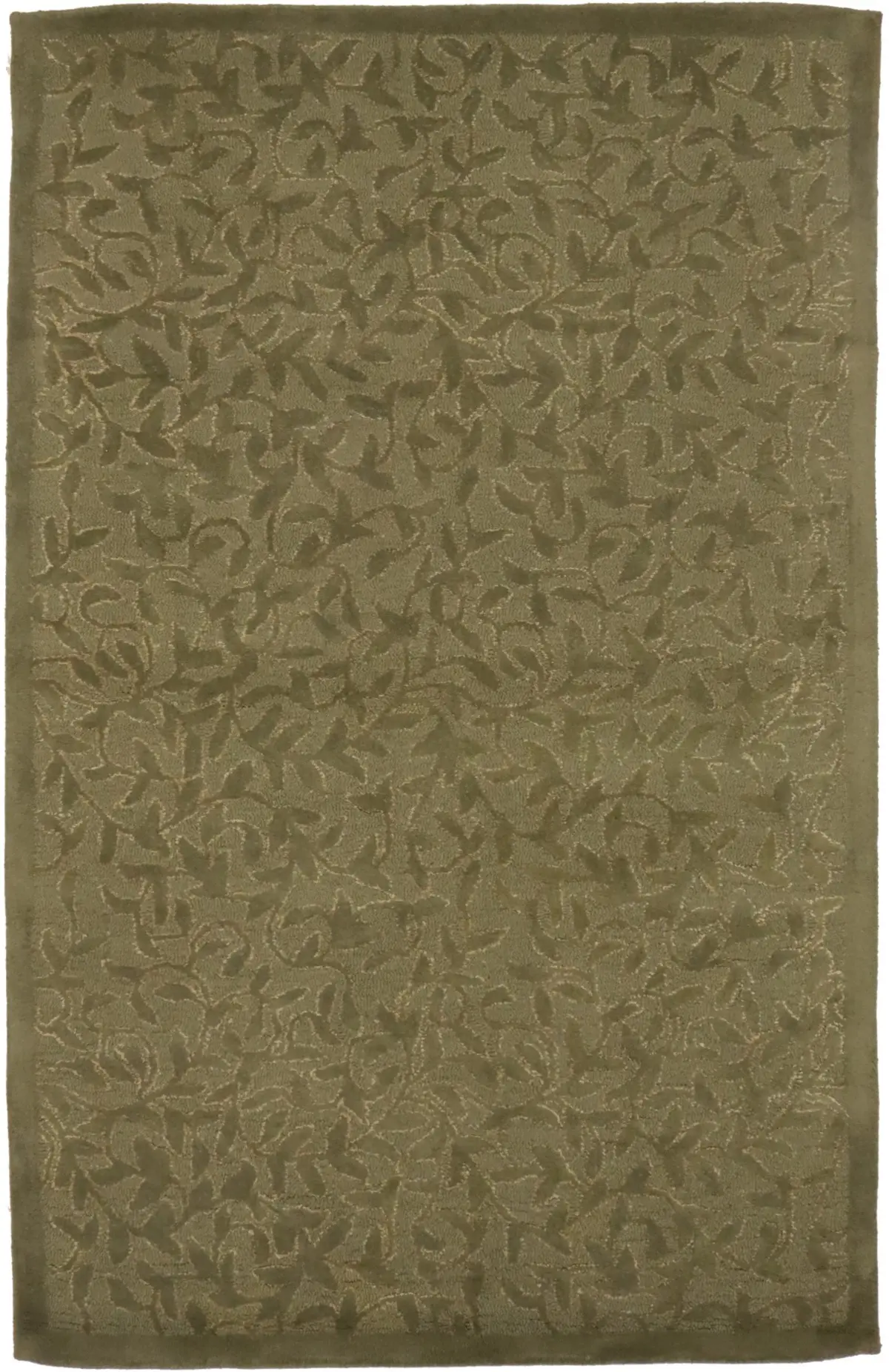 Brown Floral 5X8 Hand-Tufted Modern Rug